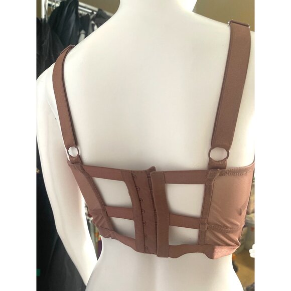 Victoria’s Secret 34DD Very Sexy Balconet Bra Bustier Mauve Underwire Lined - Picture 3 of 7